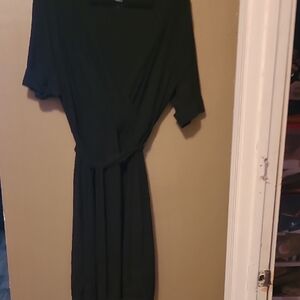 Apt. 9 Blue Wrap Midi Dress with Polo Collar